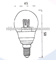 hot selling and high quality 3W Indoor Clear Glass Cover Pull Tail Lighting Led High Power Bulbs Lamp