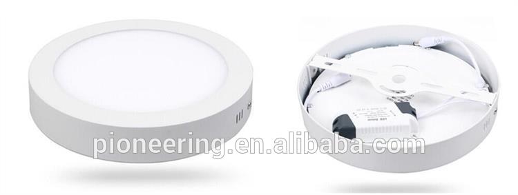 High quality 6W 12W 18W 24W surface mounted round led panel light