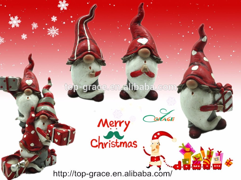 Custom cartoon resin decorative seven dwarfs statues Christmas elf