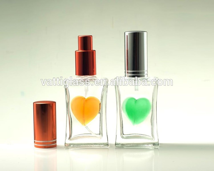 30ml 50ml square crystal glass perfume bottle with good quality