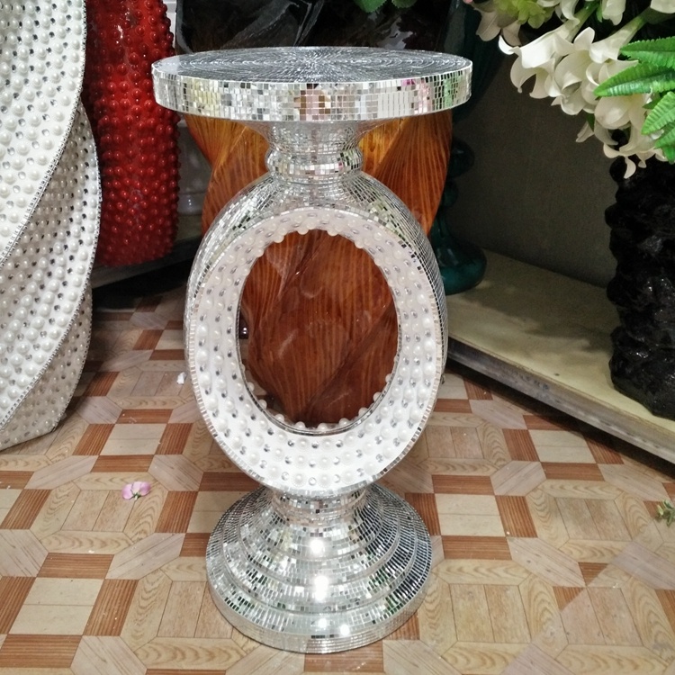 Wholesale  Modern Sparkle Large Footed vase stand for table centerpieces WX0556