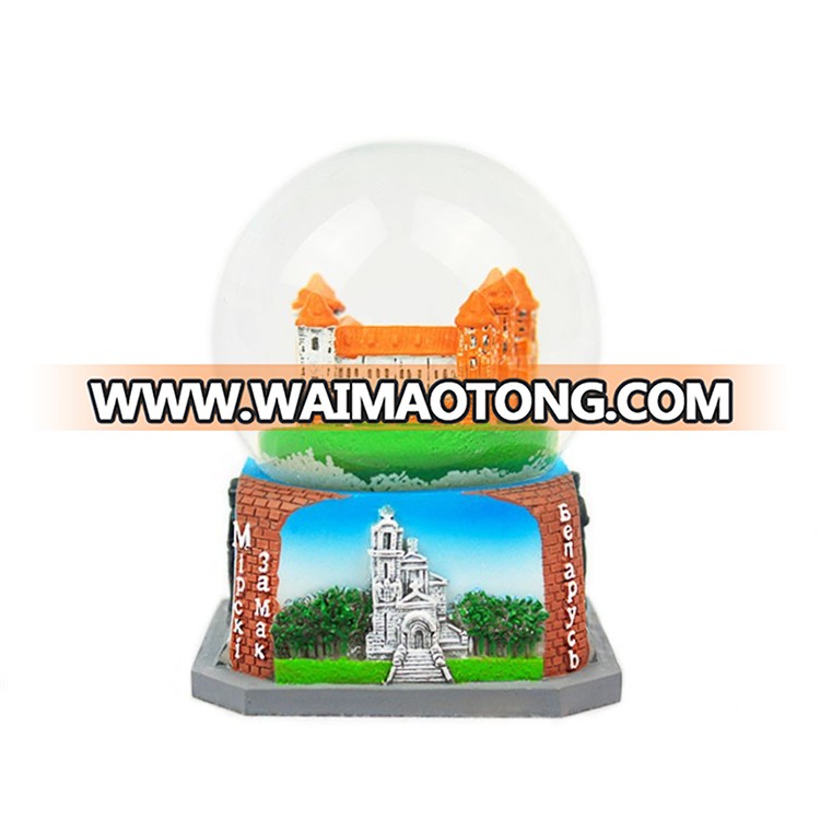 Resin souvenir of snow globe paris custom made snow globe souvenir