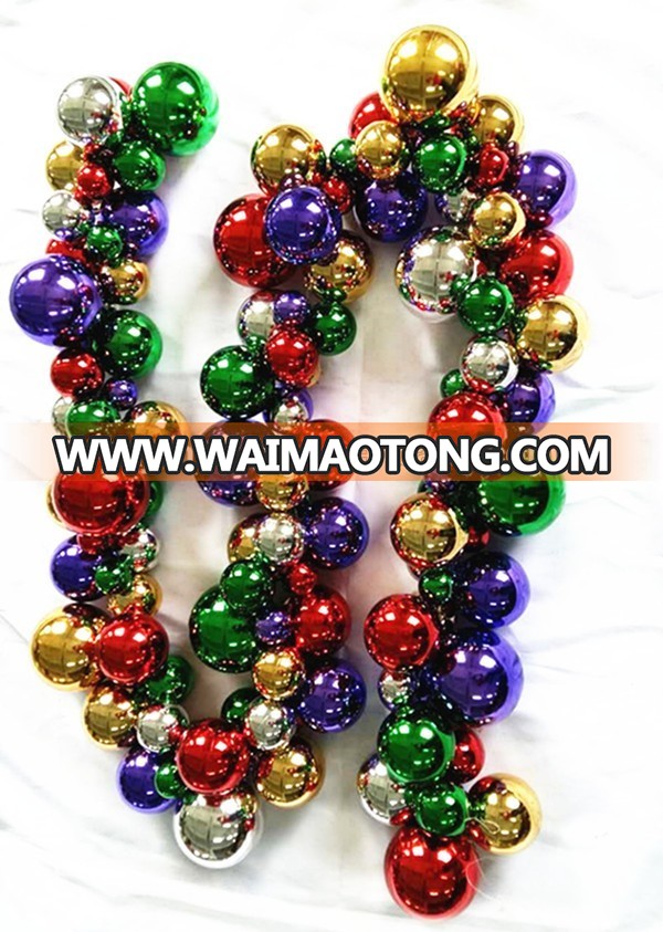 6' Christmas plastic bauble garland