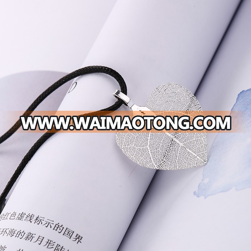 seminal leaf promotion fashionable rose gold heart design china jewelry wholesale