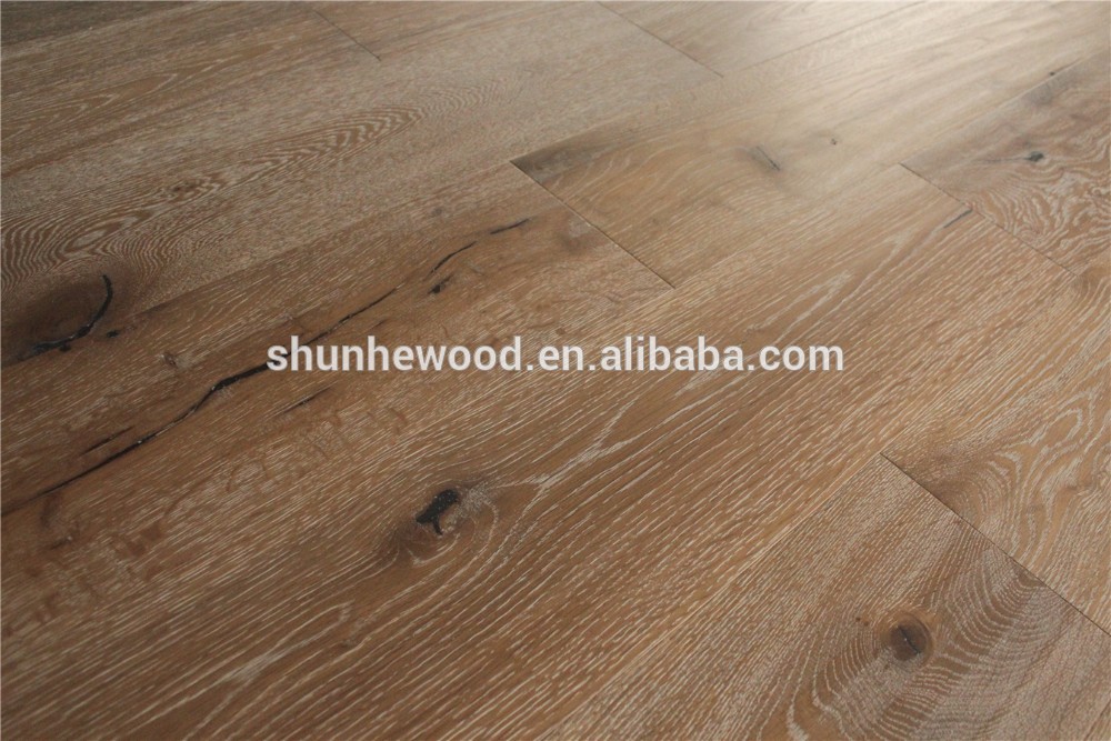 Cheap Prices Brushed Smoked 220mm Wide 2200 Long Floorboard 6mm Wear Layer Oak Parquet Engineered Oak Wood Flooring