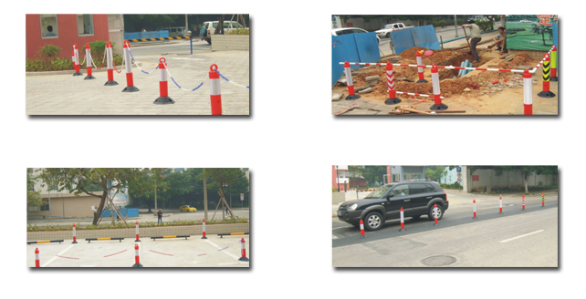 PE Reflective Removable Parking Traffic Warning bollards