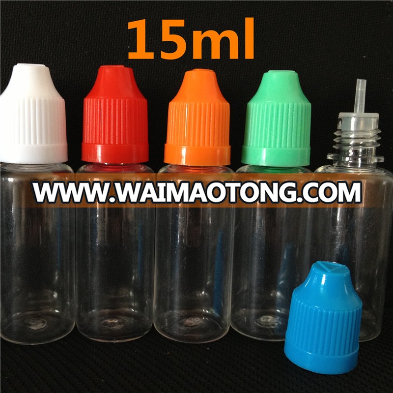 New portable 5ml 10ml 15ml 20ml 30ml 50ml capacity pet plastic bottles with dropper for e vape oil