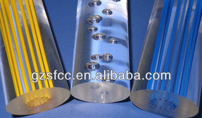 Custom multi-style high quality colored / clear acrylic  rod