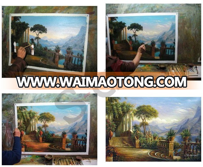 Famous christmas scenery oil painting on canvas in frame