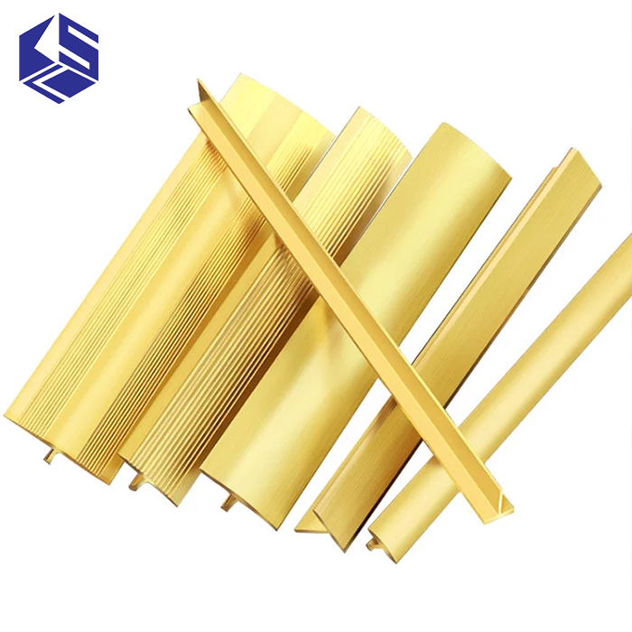 Brass flooring connector tile trim carpet trim strip for sale