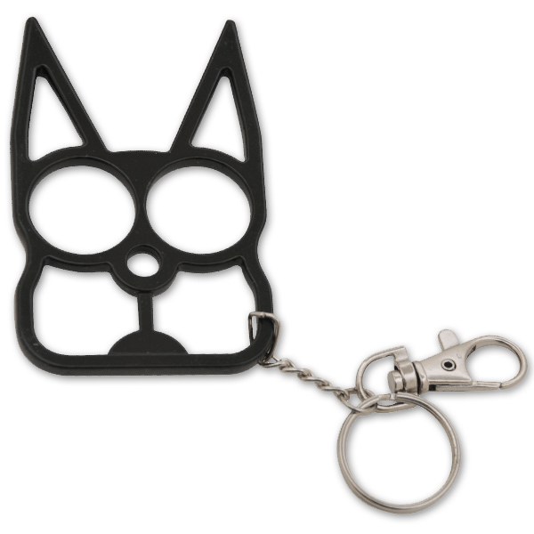 cat design aluminum keychain