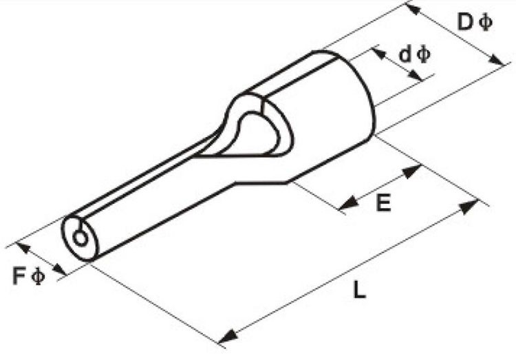 Haitai Copper Silver TZ 0.5-1.5mm PTN1.25-12 Non-insulated Wire Pin Terminals