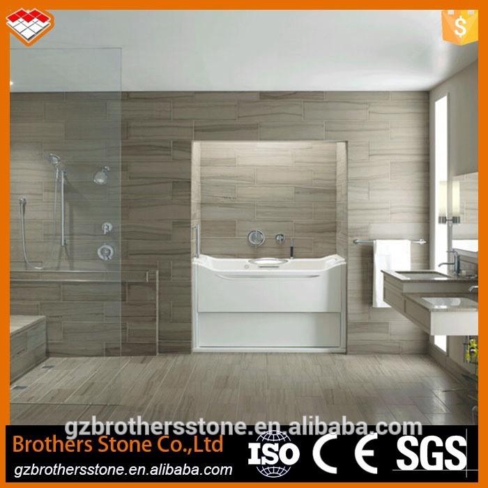 Hot sale Athena Grey Marble tile bathroom wood look marble floor tile type installing marble wall tile