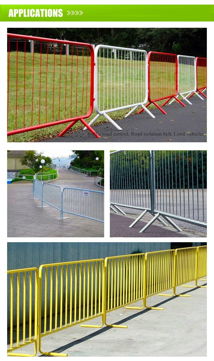 Galvanized crowd control barrier / used barricades for sale