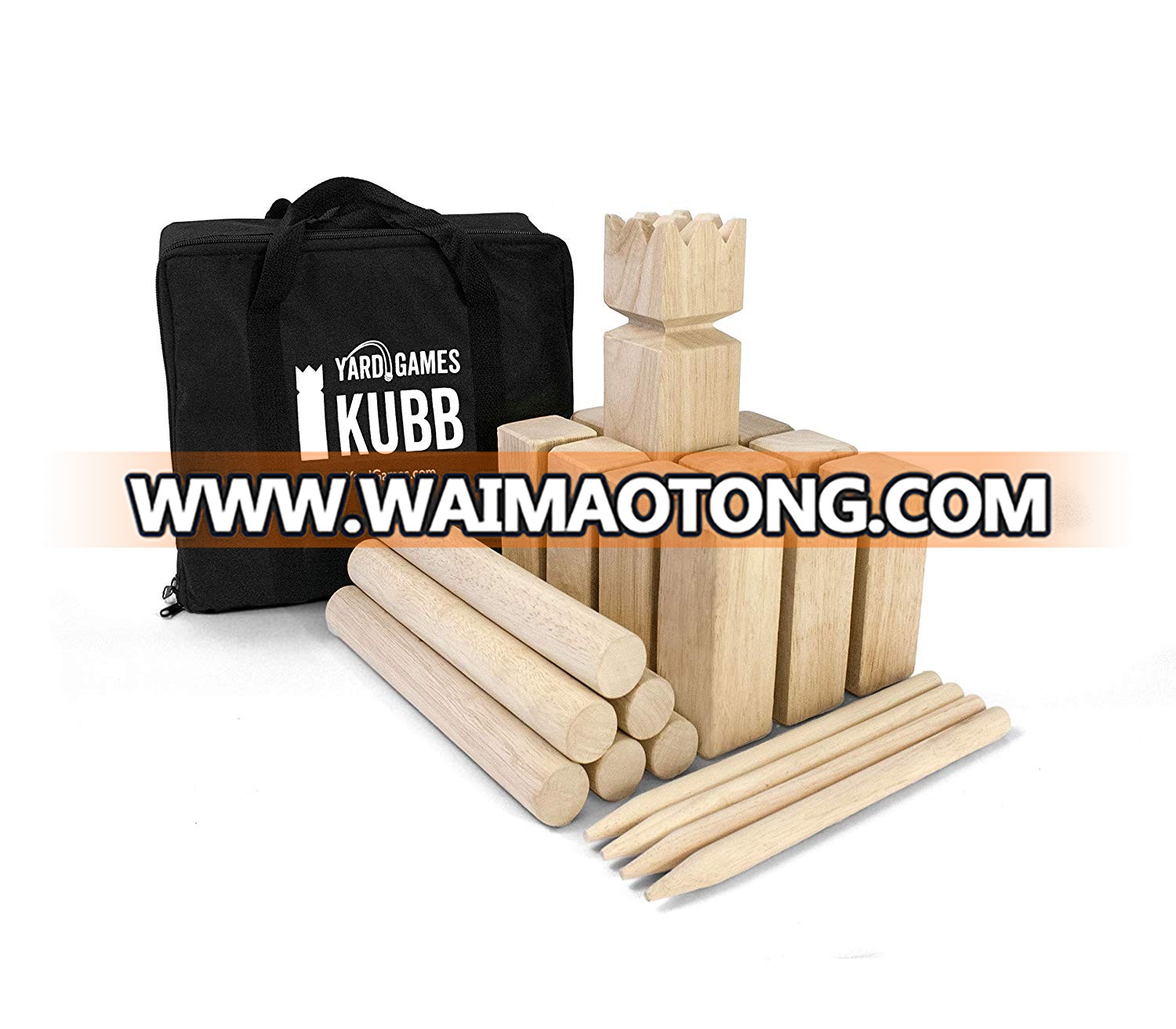 custom wooden Kubb set game Viking lawn game original official kubb set