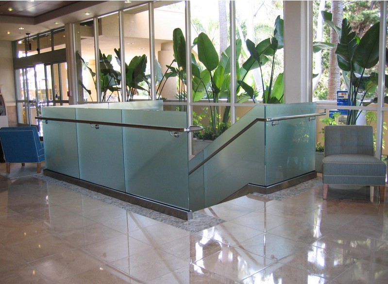 Stainless steel shoe base glass rails u channel glass railing frameless glass balustrade