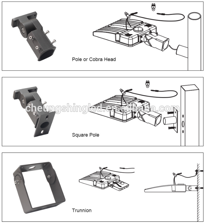 130lm/w LED shoebox parking lot light