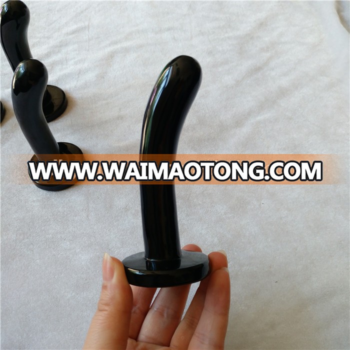 natural black obsidian stone carved butt plugs for anal massage for male