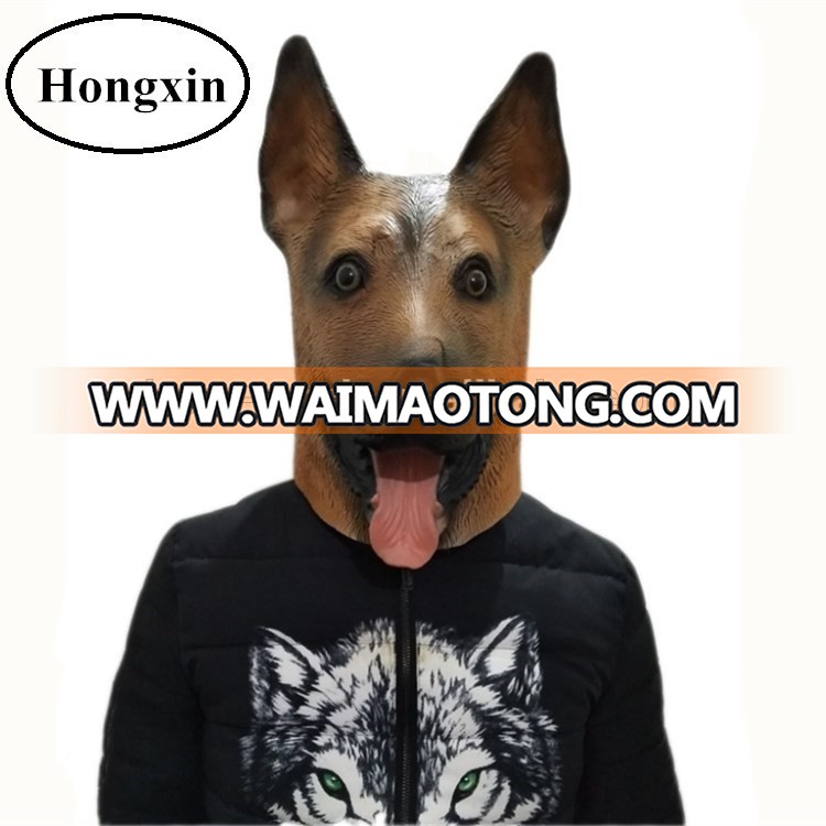 Wholesale Rubber Horror Scary animal Mask Cool Wolf Dog Mask Adult Size