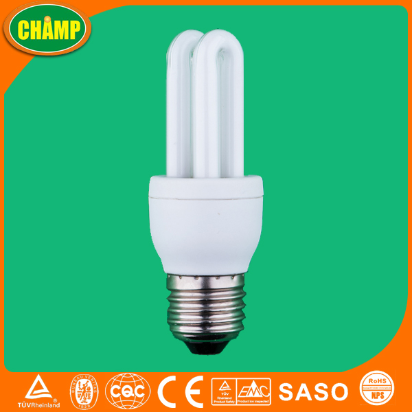 11 Watt E27 2U energy saving light tube 9mm cfl bulb