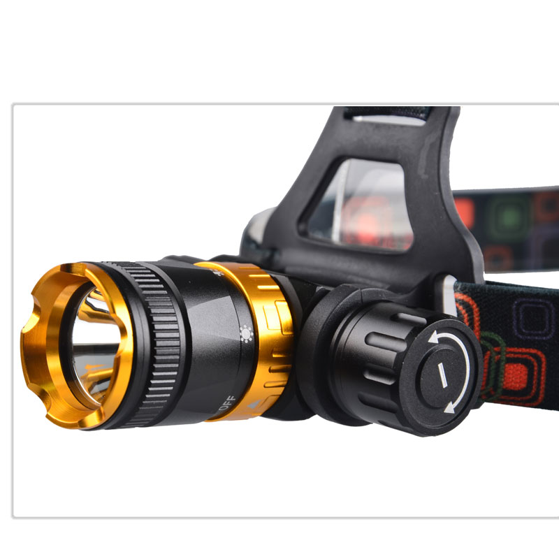 High Power ipx8 Underwater Head Torches Lamp 18650 Rechargeable Battery 10W XML T6 LED Diving Headlamp