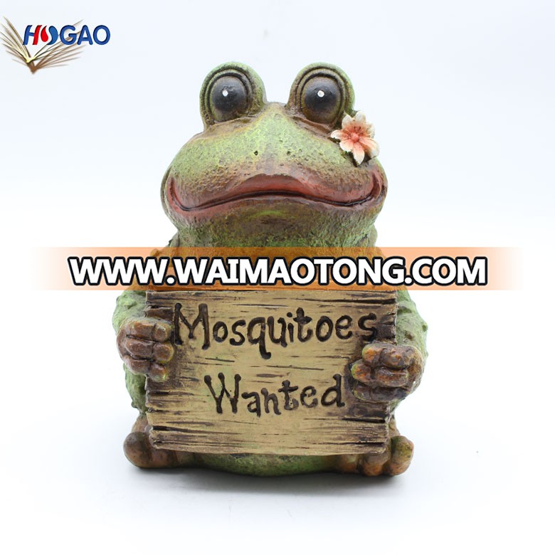 2019 Hot Sale Handcrafted Polyresin Outdoor Garden Frog Statue