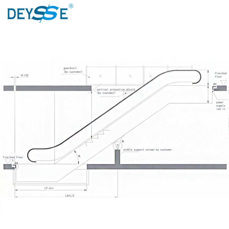 Aluminum Step Outdoor China Escalator Moving Walk Commercial Escalator Manufacturers