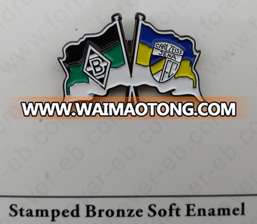 Custom high quality antique pewter 3D metal badge pin