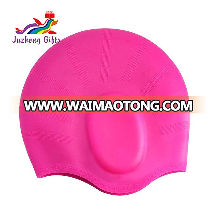 Silicone swimming caps with ear cover keep water away from your ears