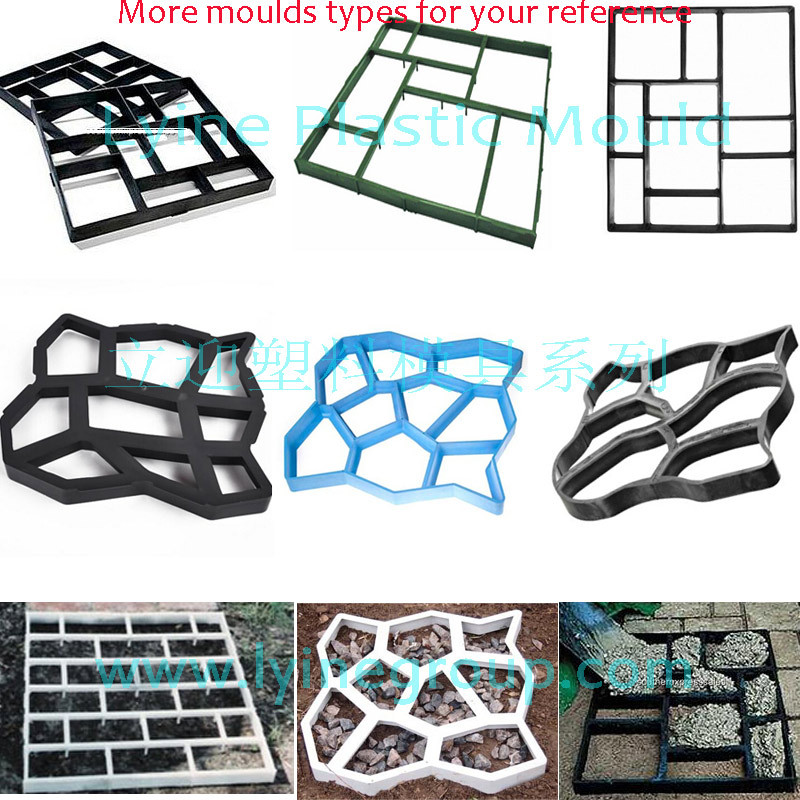 Hot Garden tools mold for concrete DIY Stone plastic mold pathways for garden paving mold