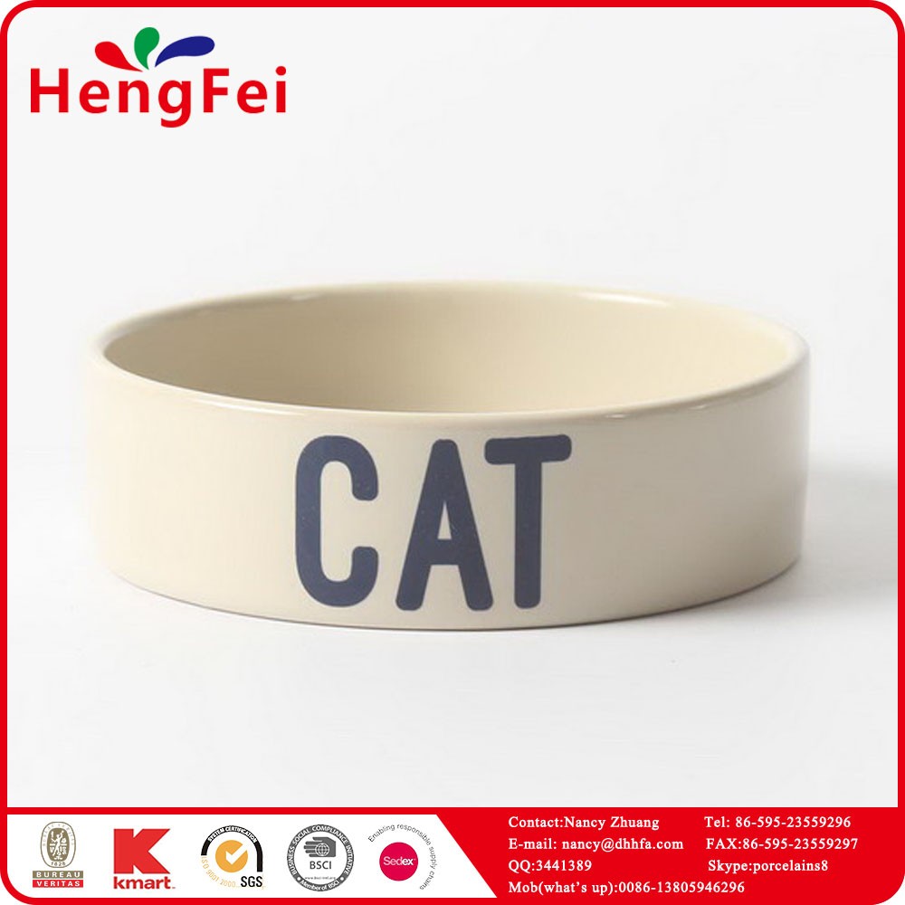 Newest creative wedding gifts ceramic pet cat bowl