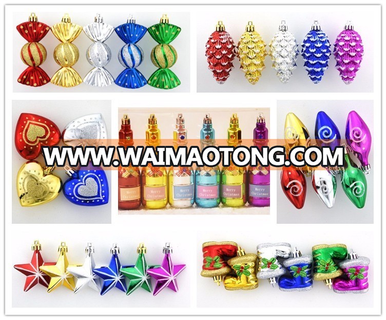 Delicate Painting & Glittering Plastic Xmas Decorated Ball Ornaments Hanging Christmas Balls Ornaments Baubles