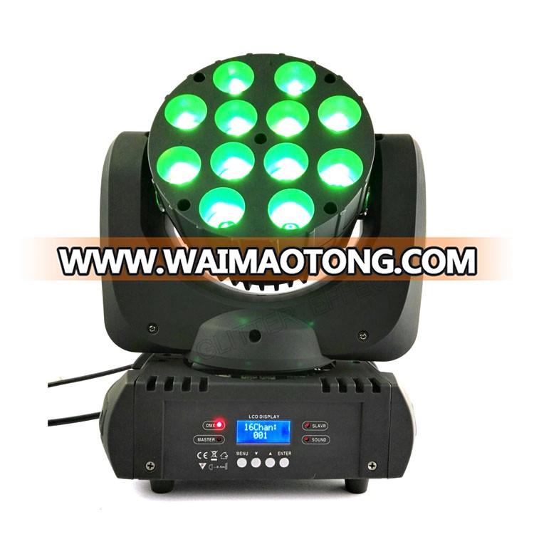 12 pcs with 12W LED Moving Wash Light