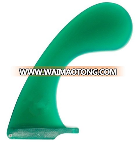 Green fcs longboard fins fiberglass for surfboard