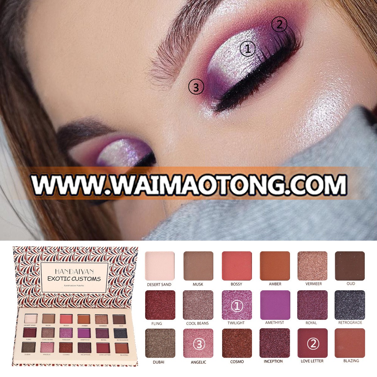 2018 New Arrival Pearluster Mermaid Eyeshadow beauty Matte metallic Powder Highlight Party makeup