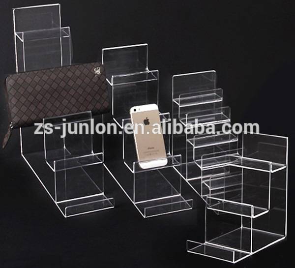 Junlon 4-tier Clear Acrylic Wallet Display Stand Holder Purse Display Stand