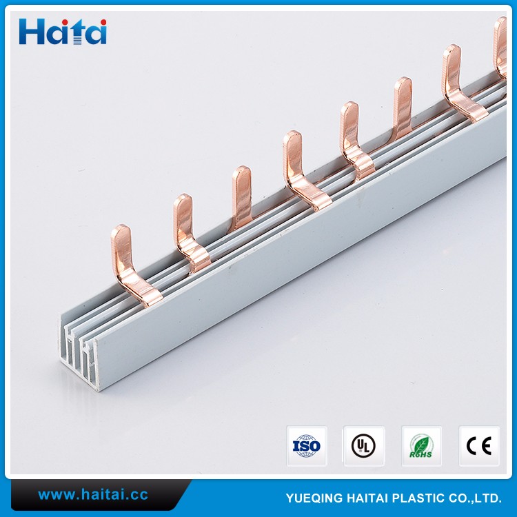 Haitai Brand 3 Pole Pin Type MCB C45 Copper Electric Comb Busbar Connetions