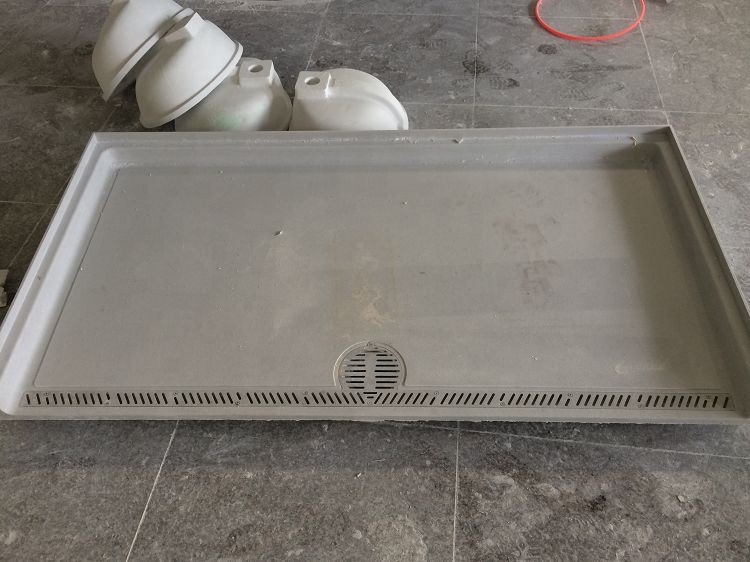 Deep shower tray bathroom acrylic solid surface high polish artificial stone material