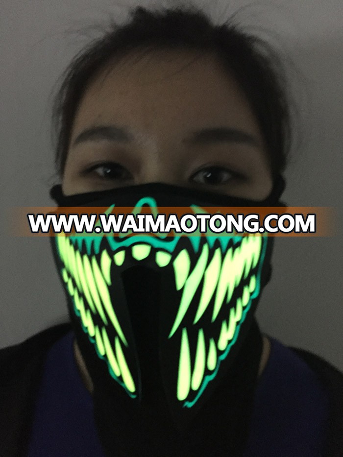 New arrival!!! led party mask EL Panel Mask Light Up Rave Mask