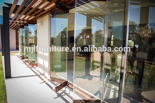 Aluminum Profile Frameless Sliding Folding Doors