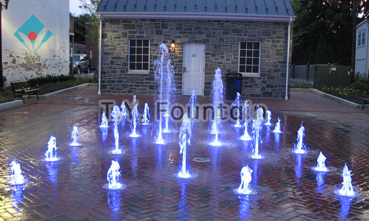 Amazing Large Scale Galvanizing Dancing Dry Deck Fountain With RGB Led