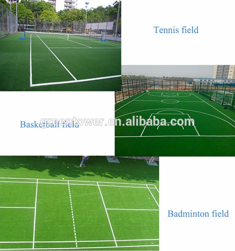 10mm Pile Height Synthetic Grass Artificial Turf Grass For Tennis Court