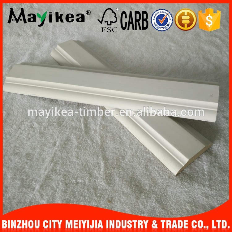 Factory directly provide customized size durable cheap white mdf moulding