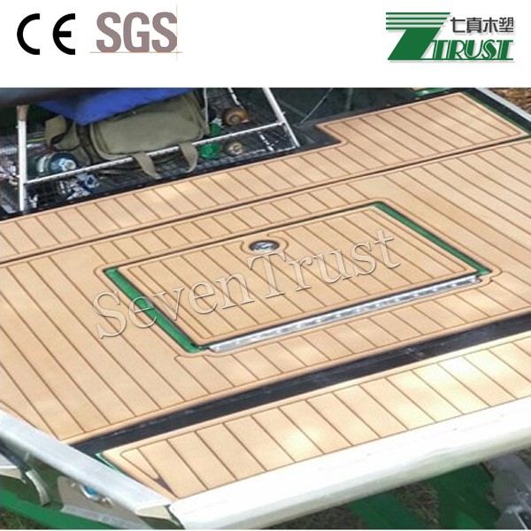 Anti-slip Customized EVA Faux Teak Sheet Boat Flooring