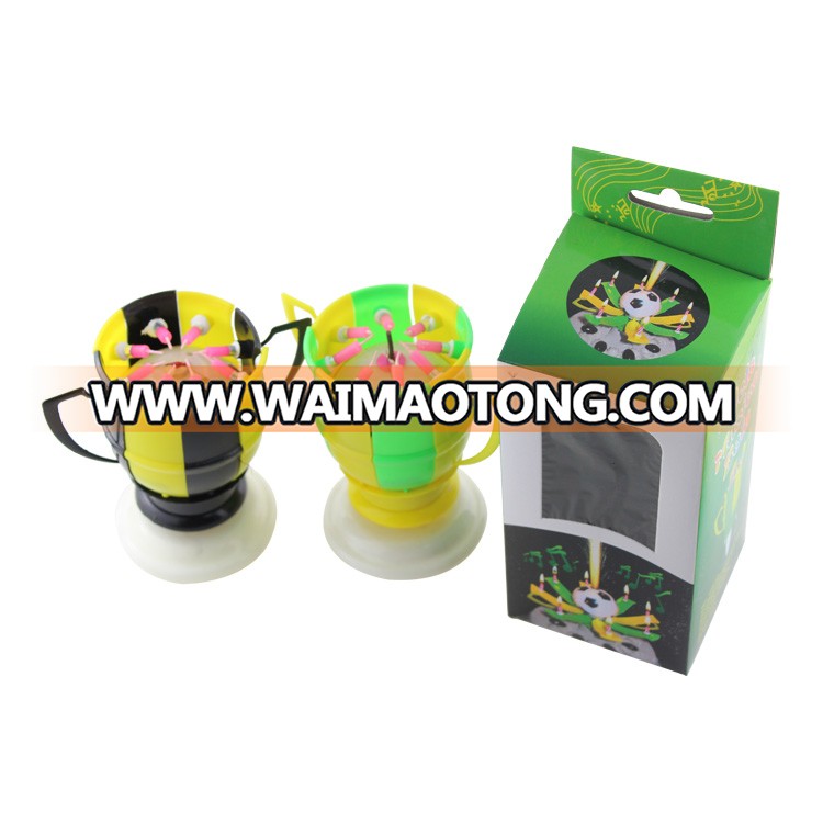 Music rotating football birthday candle factory directly