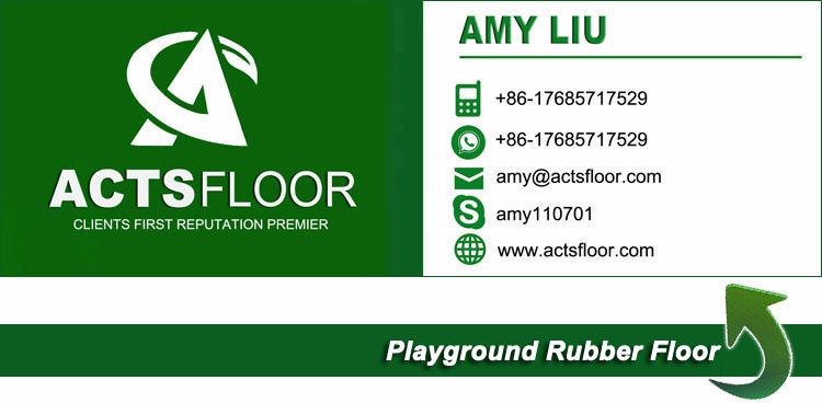 ACTSFLOOR Brand Top Quality Soft Material SBR Recycle Rubber Floor Brick Tile