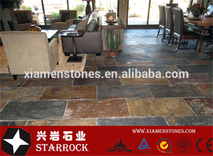 Natural split exterior floor paving stone interlocking outdoor slate tile