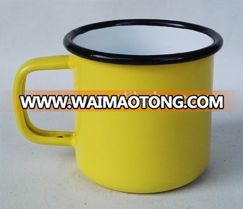 Factory Wholesales FDA Custom Color and Printing Carbon Steel Enamel Mug