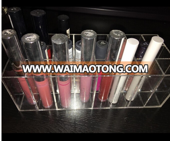 24 Storage Spaces Acrylic Cosmetics Makeup Lipstick Organizer container