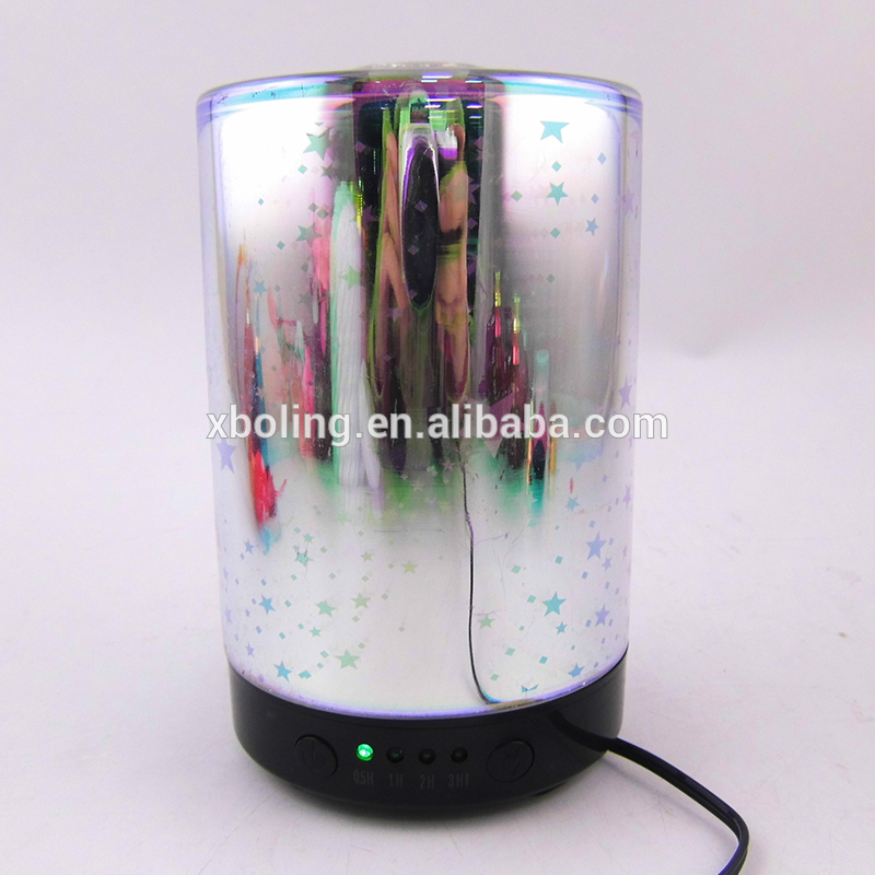 3D  ultrasonic humidifier, aroma essential oil diffuser,with 7 LED light night changing